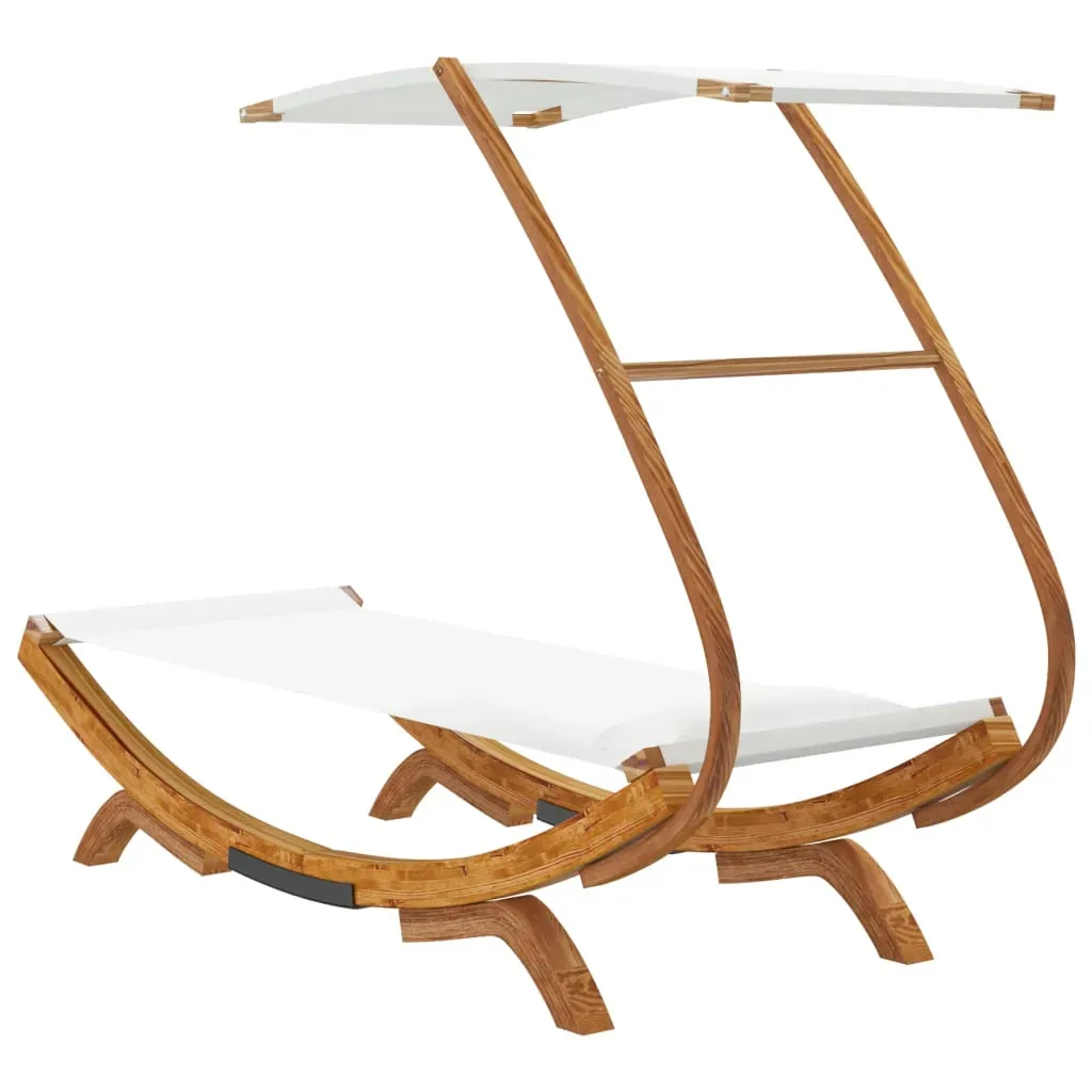 Outdoor Lounge Bed with Canopy Solid Bent Wood Price