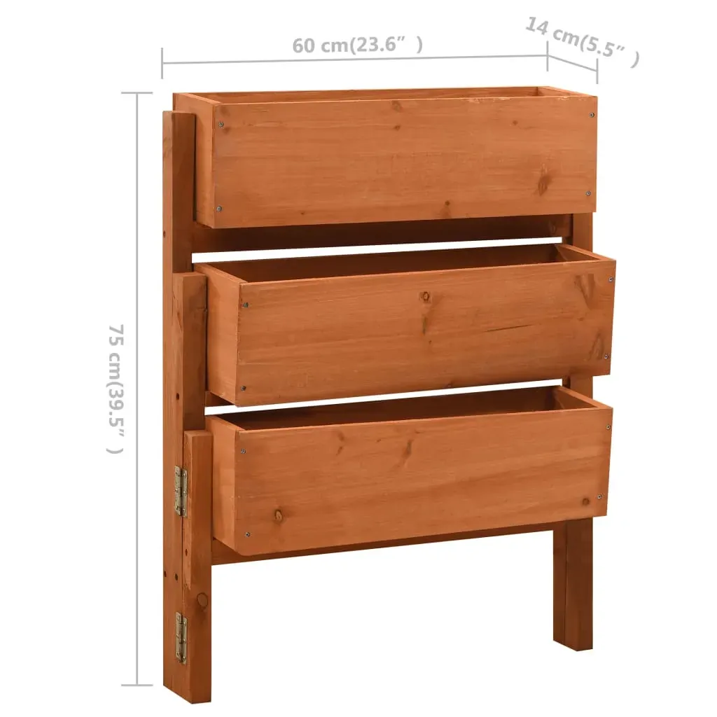 Garden Folding Planter 60x14x75 cm Solid Firwood Price