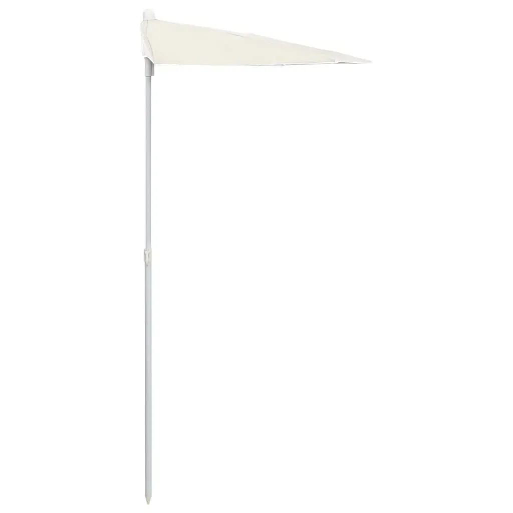 Garden Half Parasol with Pole 180x90 cm Price
