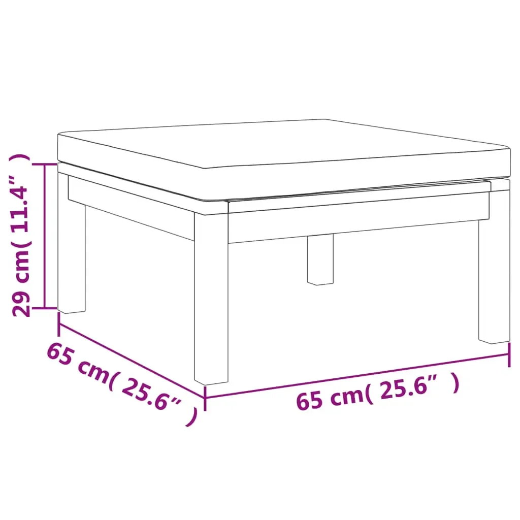 Footrest with Cushion Solid Acacia Wood Price