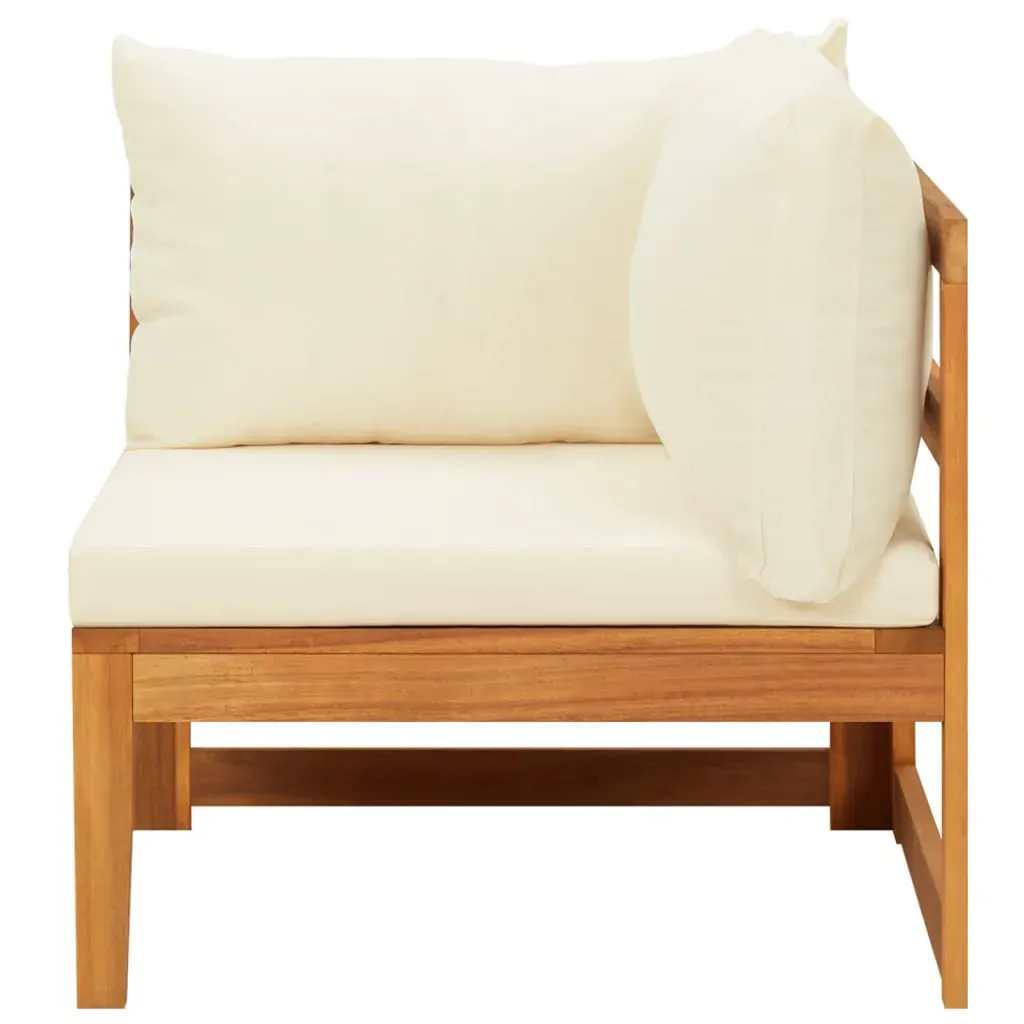 2 Piece Garden Lounge Set with Cushions Acacia Wood Price
