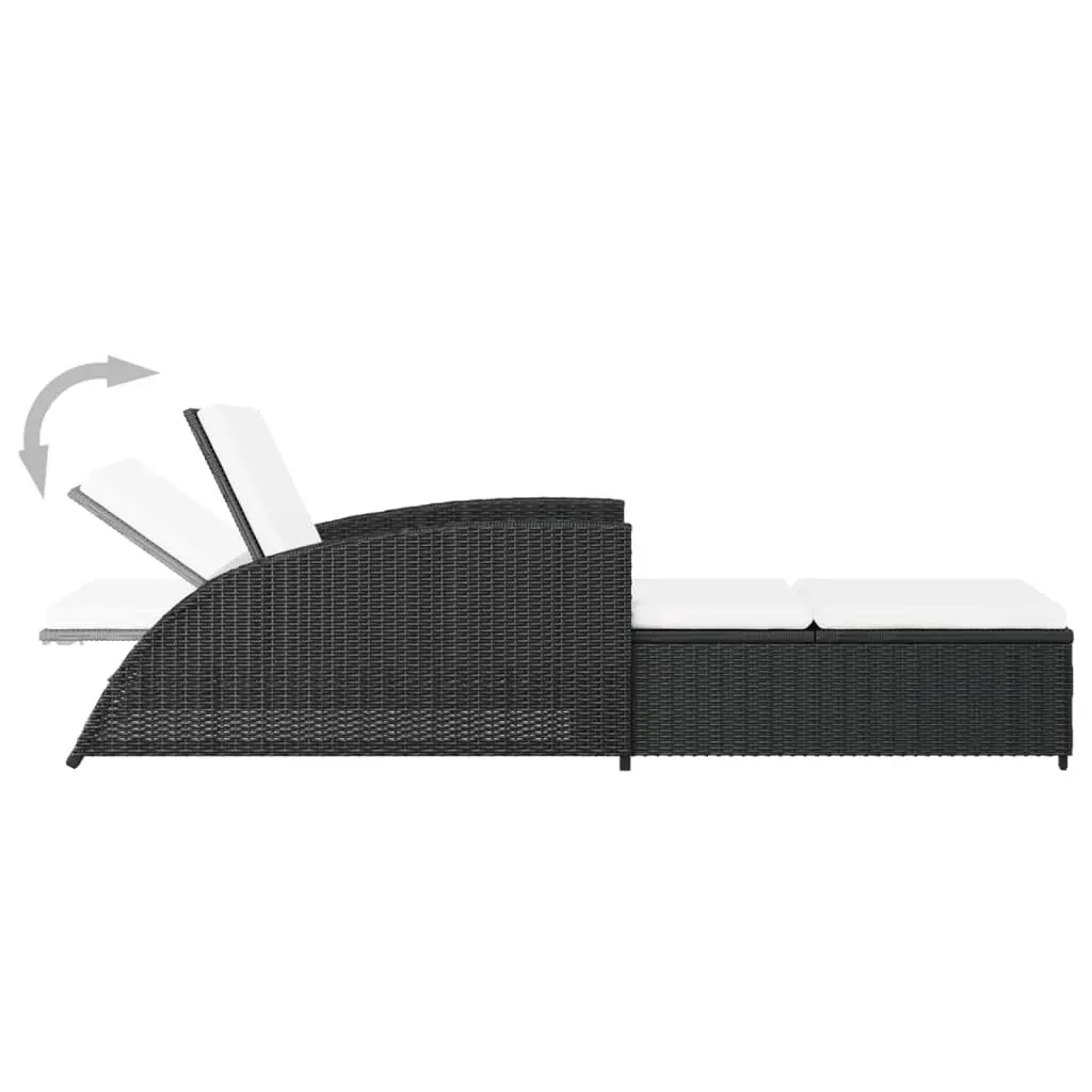 Sun Lounger with Cushion Poly Rattan Price