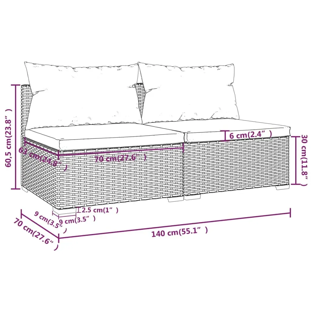 Sofa with Cushions Poly Rattan Price