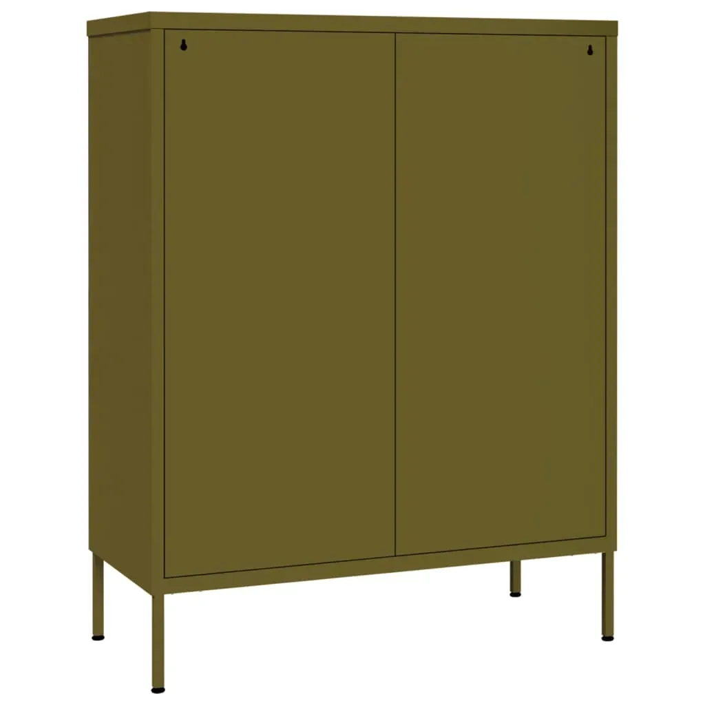 Drawer Cabinet Olive 80x35x101.5 cm Steel Price