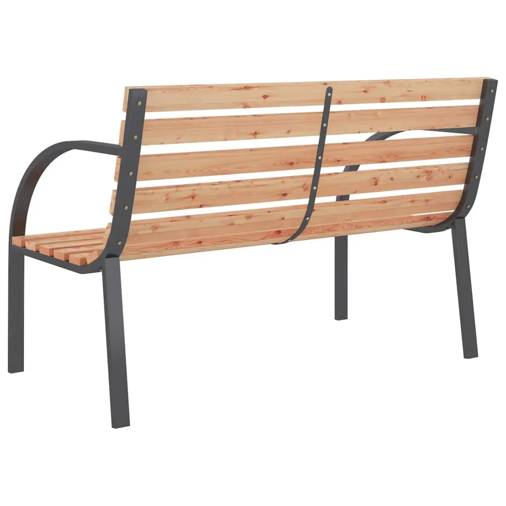 Garden Bench 120 cm Wood and Iron Price