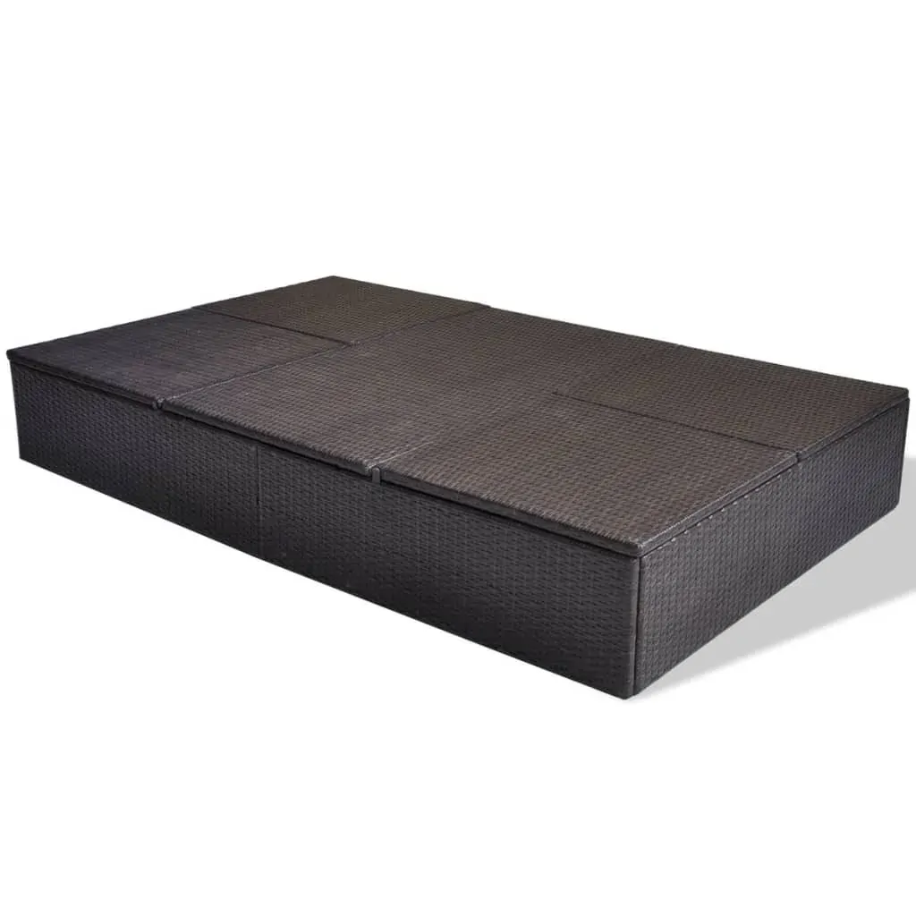 Double Sun Lounger with Cushion Poly Rattan Price