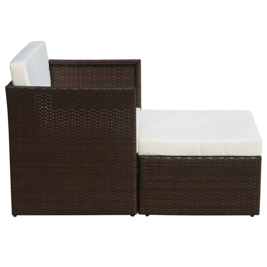 Garden Chair with Stool Poly Rattan Price