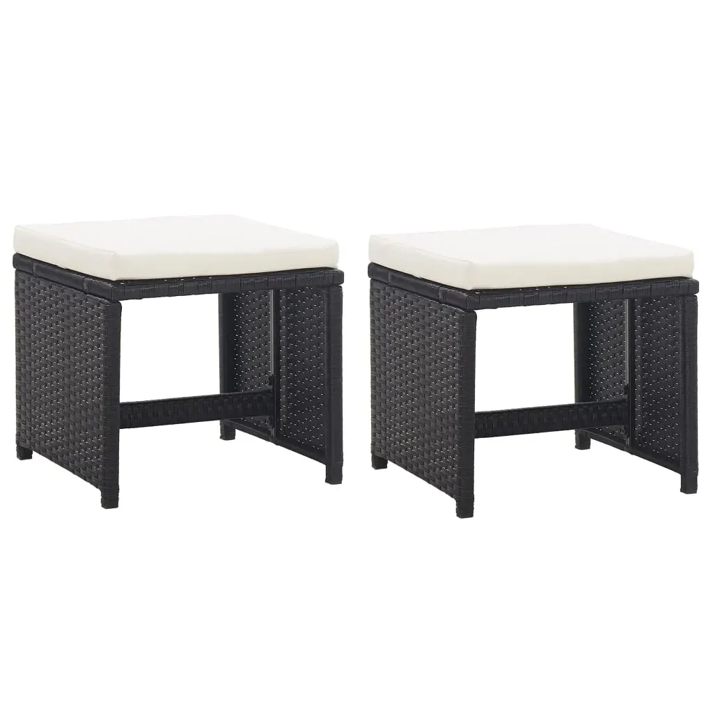 9 Piece Outdoor Dining Set with Cushions Poly Rattan Price