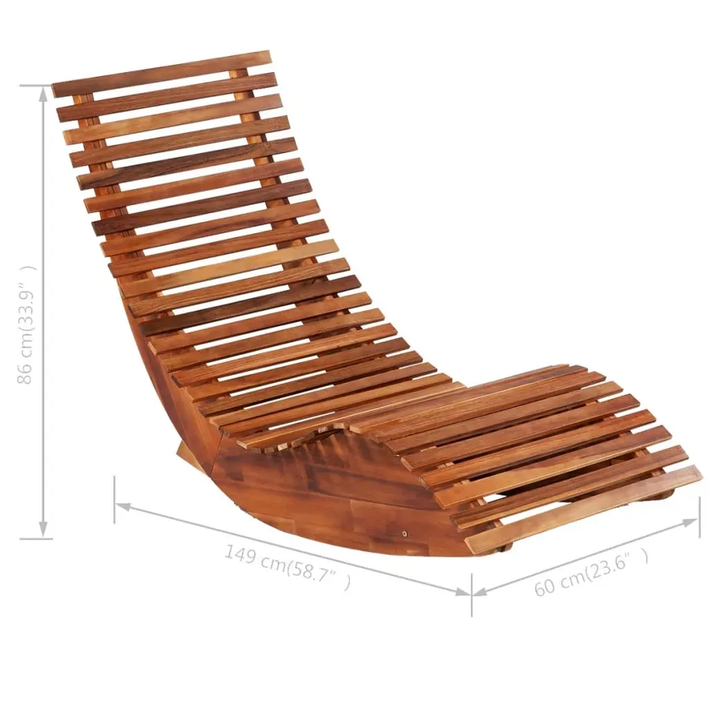 Rocking Sun Lounger Acacia Wood Price