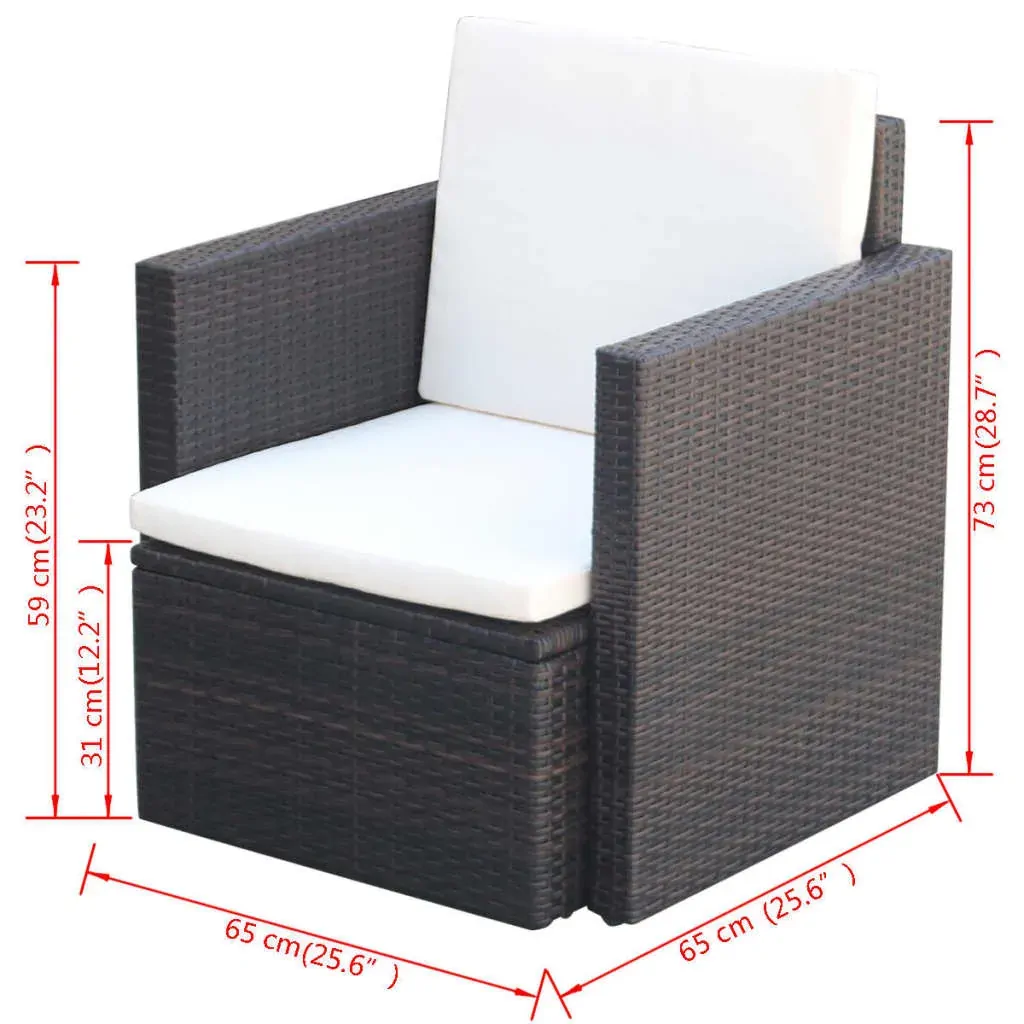 Garden Chair with Cushions and Pillows Poly Rattan Price