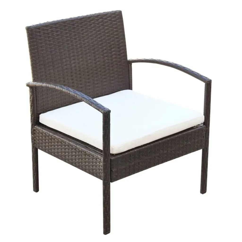4 Piece Garden Lounge Set with Cushions Poly Rattan Price