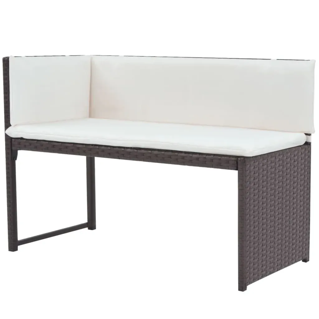 5 Piece Outdoor Dining Set Steel Poly Rattan Price