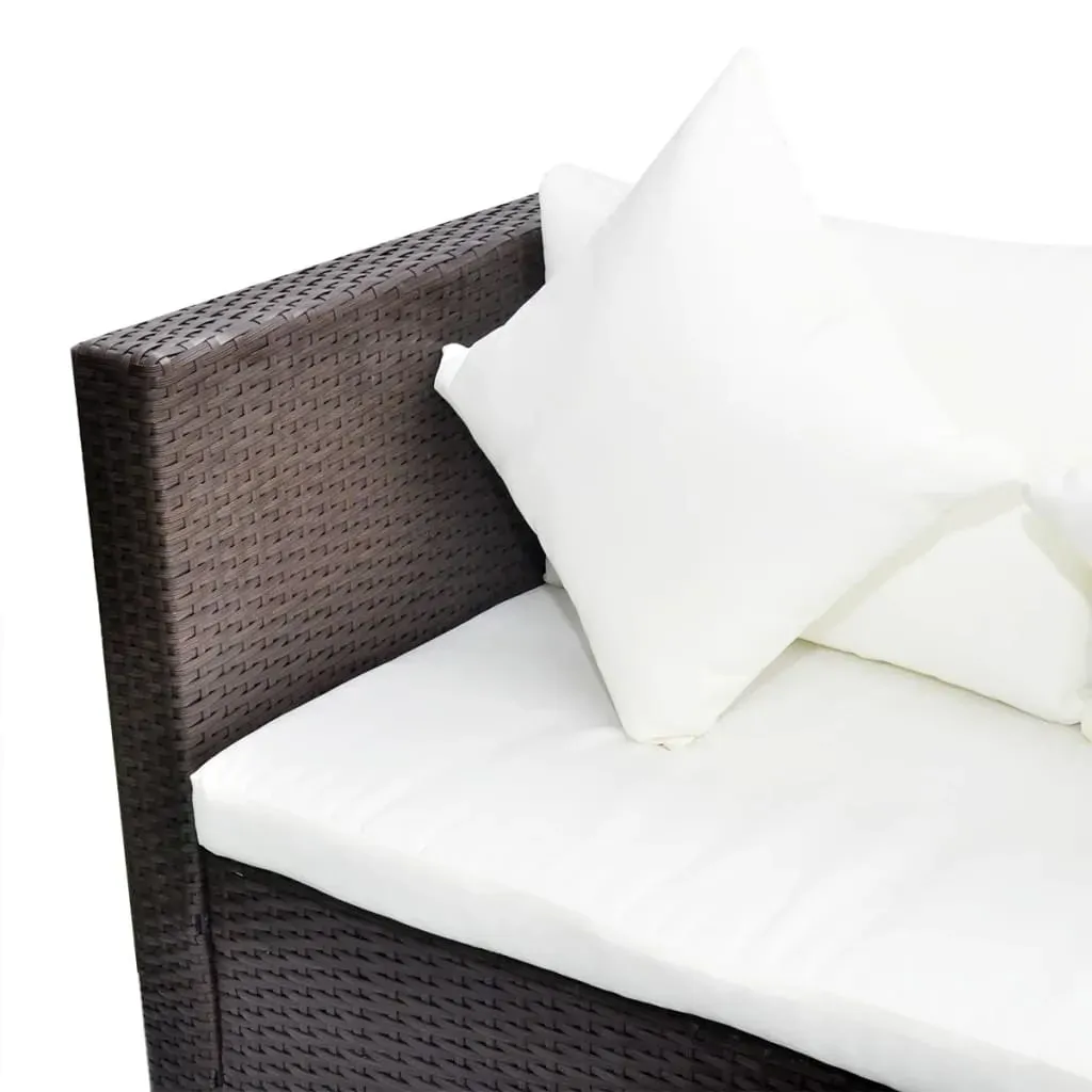 4 Piece Garden Lounge Set with Cushions Poly Rattan Price
