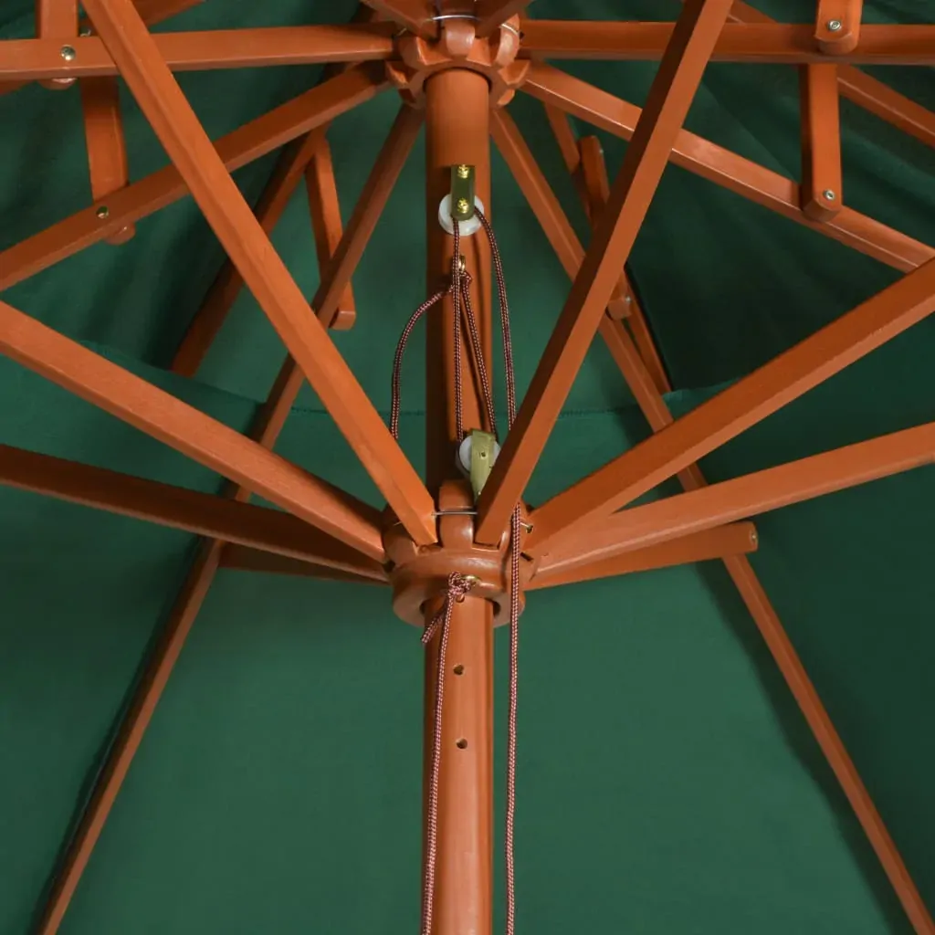 Double Decker Parasol 270x270 cm Wooden Pole Price