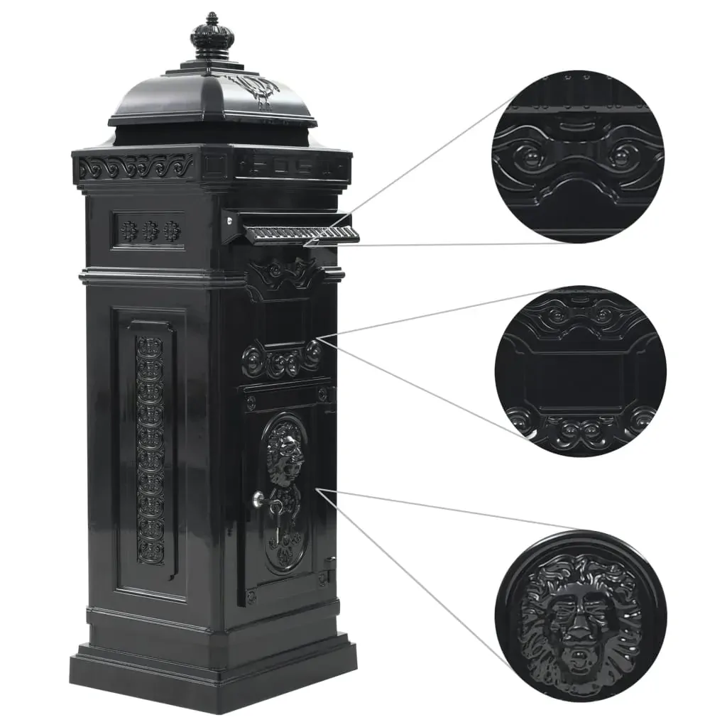Pillar Letterbox Aluminium Vintage Style Rustproof Price