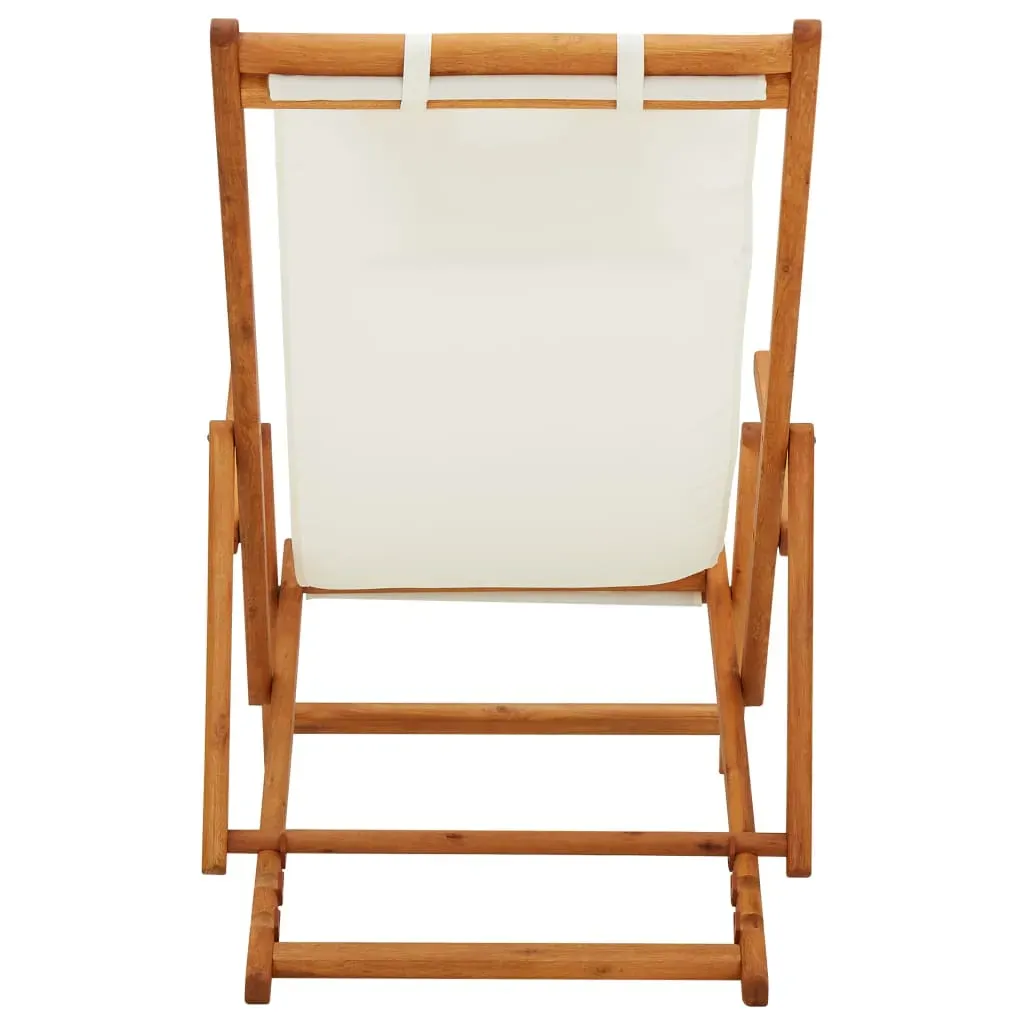 Folding Beach Chair Fabric and Wooden Frame Red Price