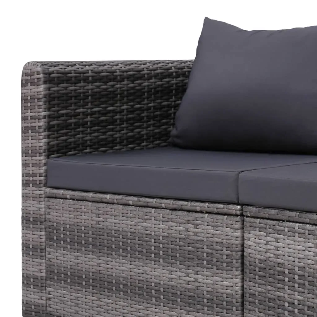 Garden Corner Sofas Grey Poly Rattan Price