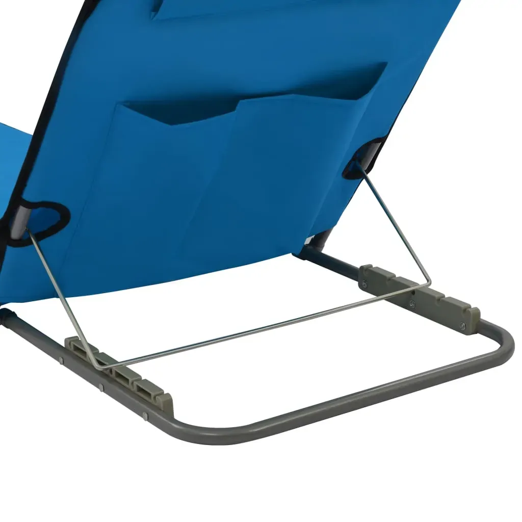 Folding Beach Mats 2 pcs Steel and Fabric Price
