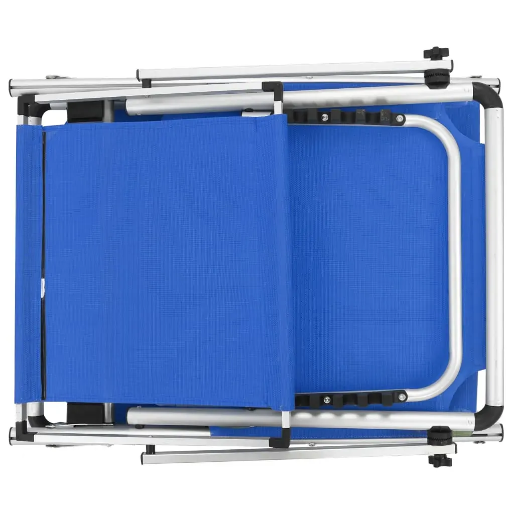 Folding Sun Lounger with Roof Aluminium and Textilene Price