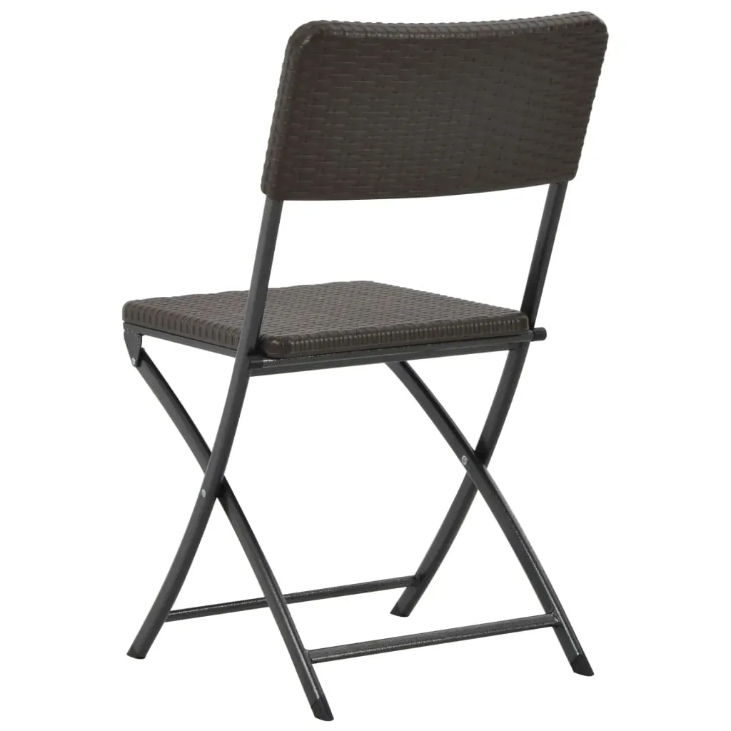 Folding Garden Chairs HDPE and Steel Brown Price