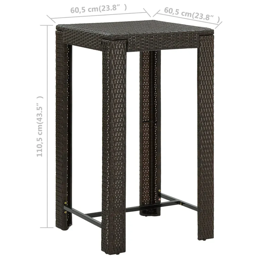 Garden Bar Table Poly Rattan Price