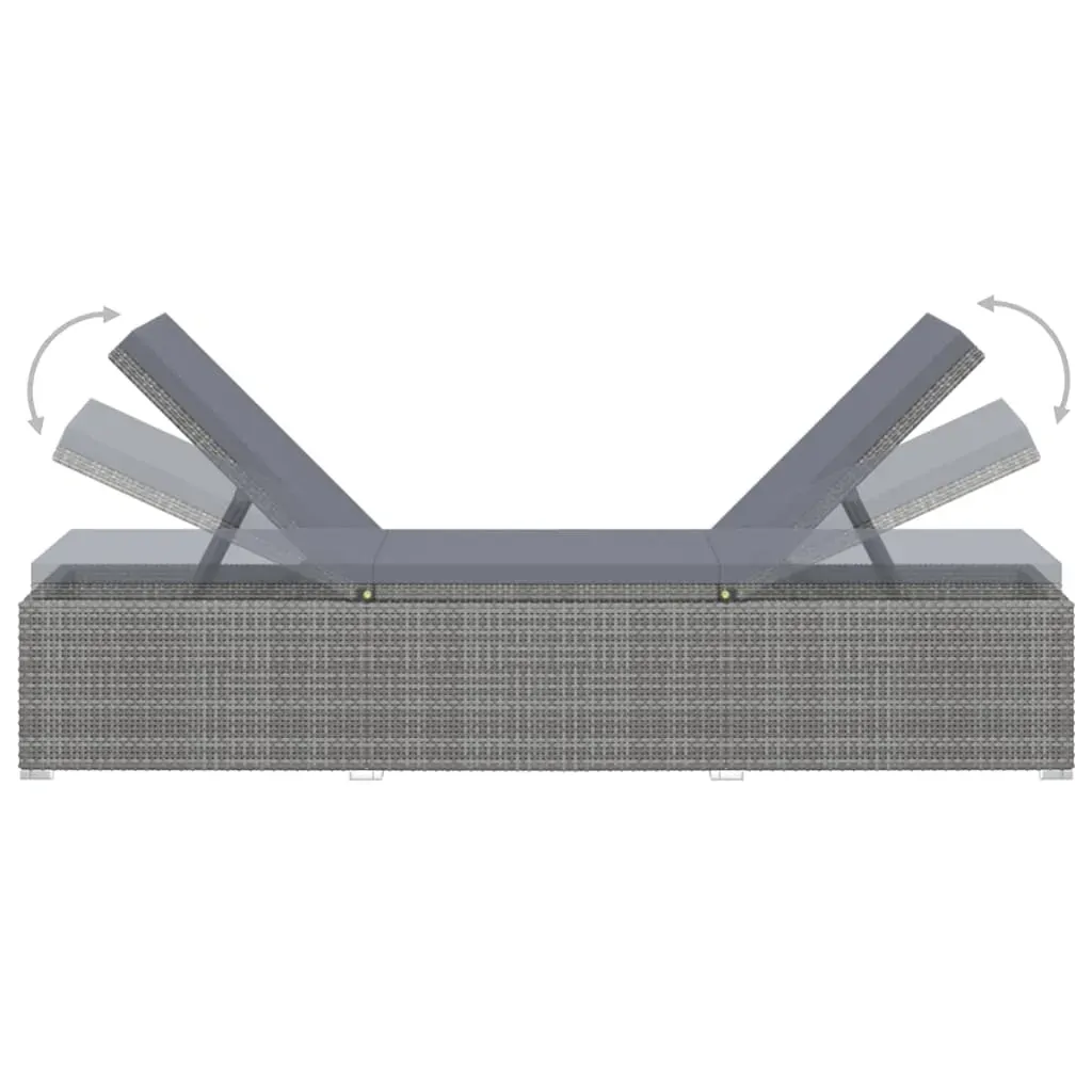 Sun Lounger with Cushion Poly Rattan Price