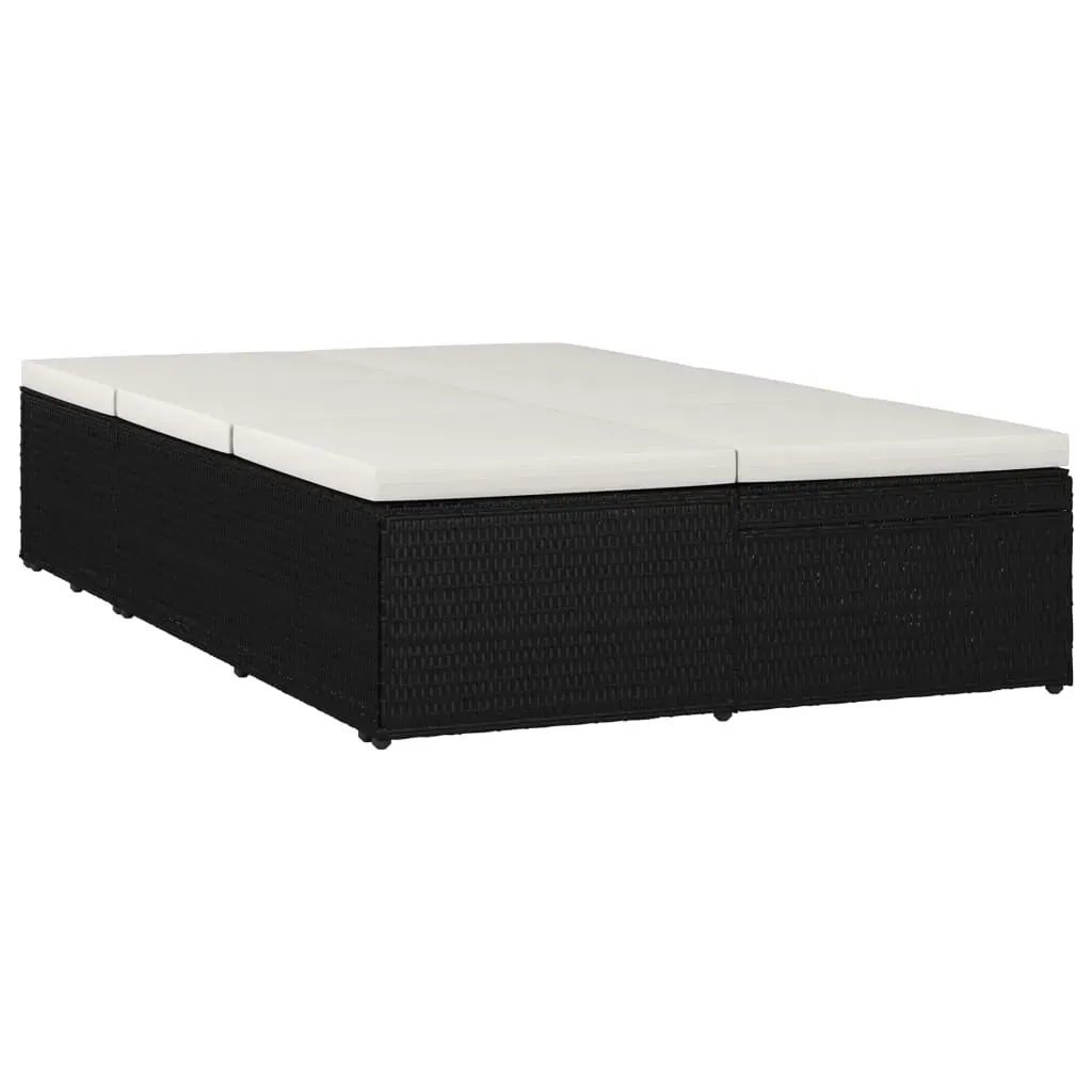 Convertible Sun Bed with Cushion Poly Rattan Price