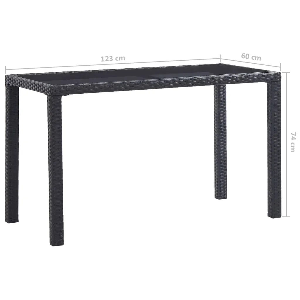 Garden Table 123x60x74 cm Poly Rattan Price