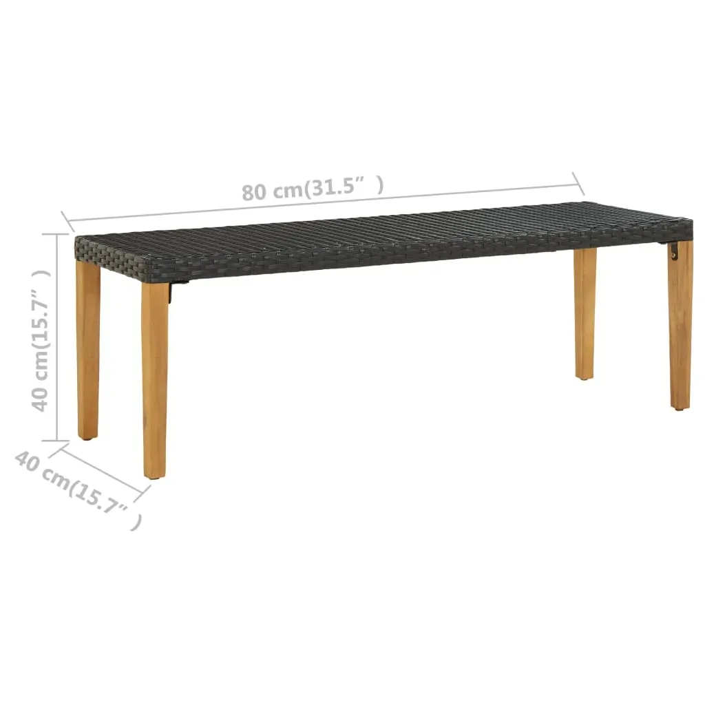 Garden Bench 80 cm Poly Rattan Price