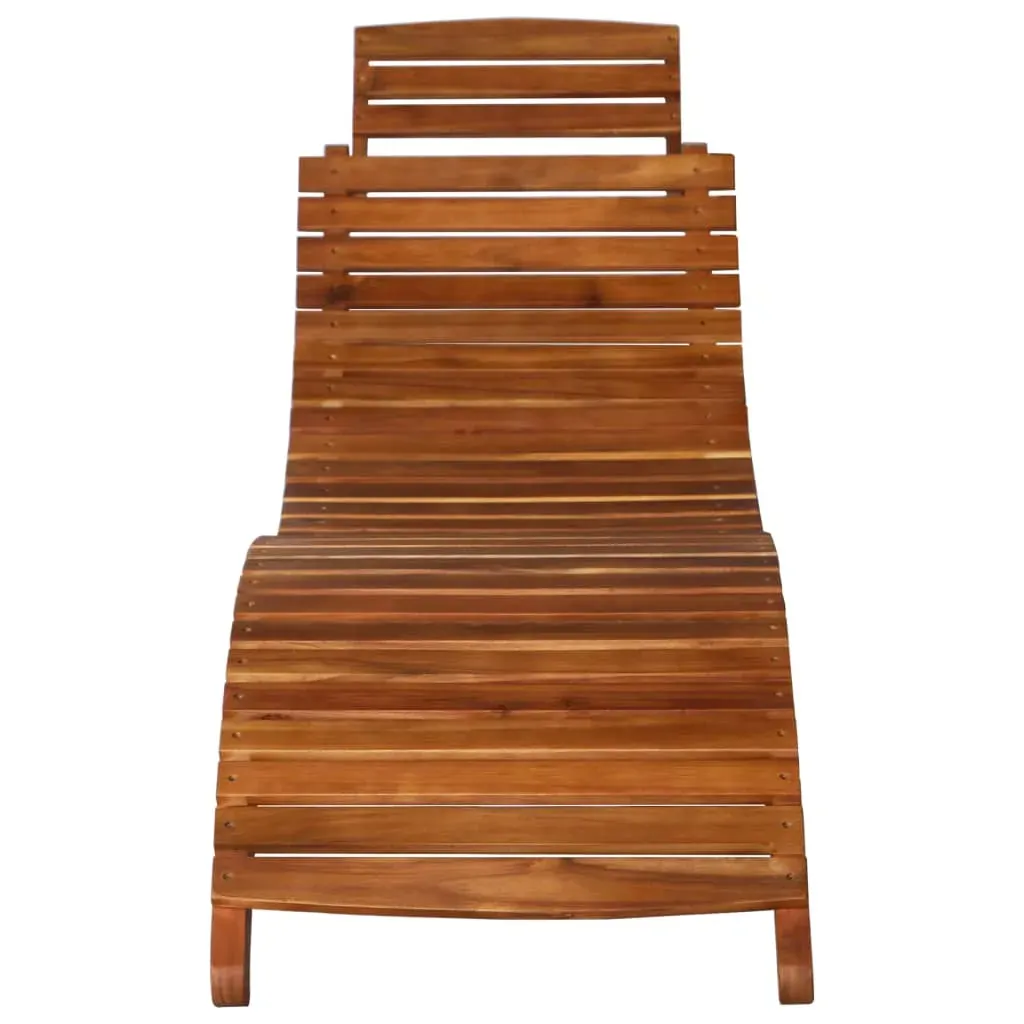 Sun Lounger Solid Acacia Wood Brown Price