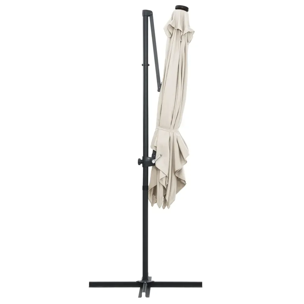Cantilever Umbrella with LED lights and Steel Pole 250x250 cm Price