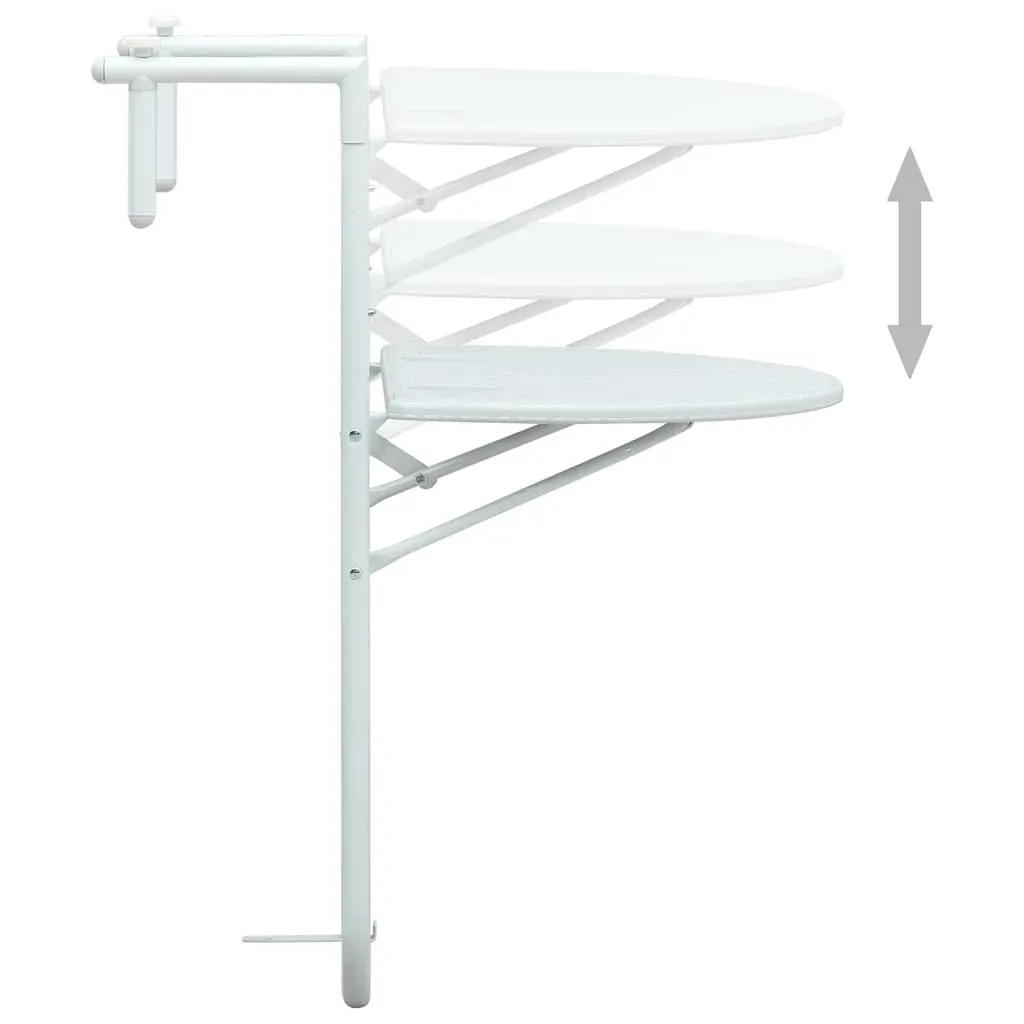 Hanging Balcony Table 60x64x83.5 cm Plastic Rattan Look Price