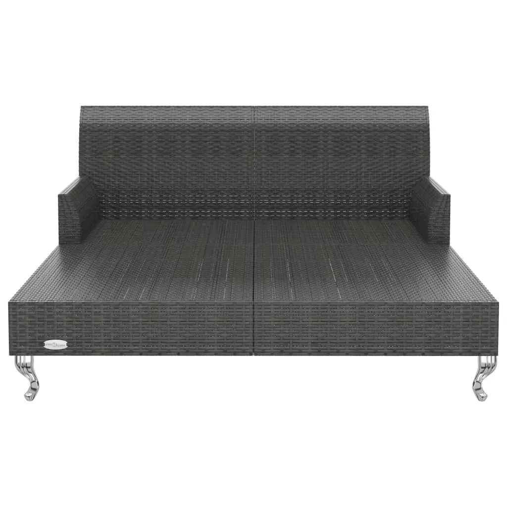 2-Person Garden Sun Bed with Cushions Poly Rattan Price
