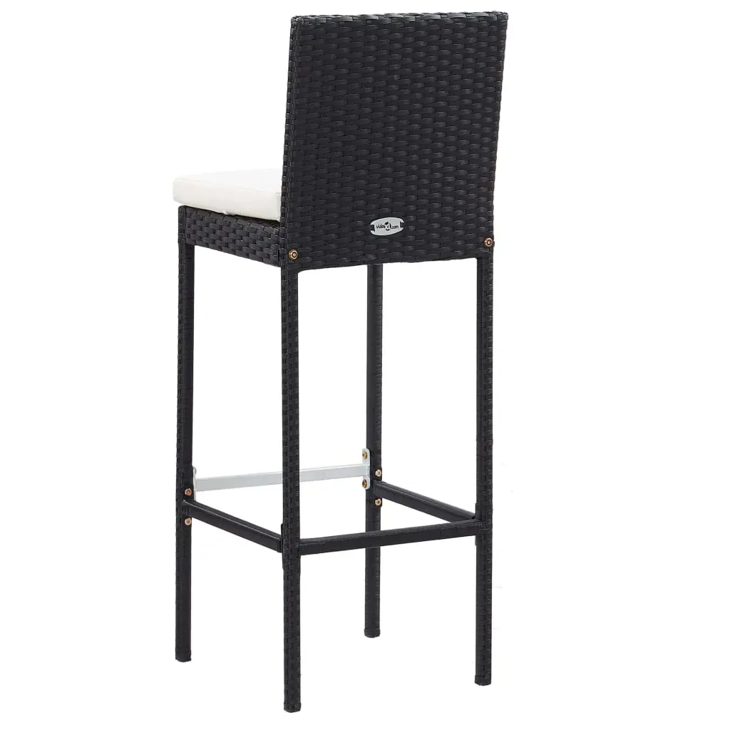 Outdoor Bar Set Poly Rattan and Acacia Wood Price