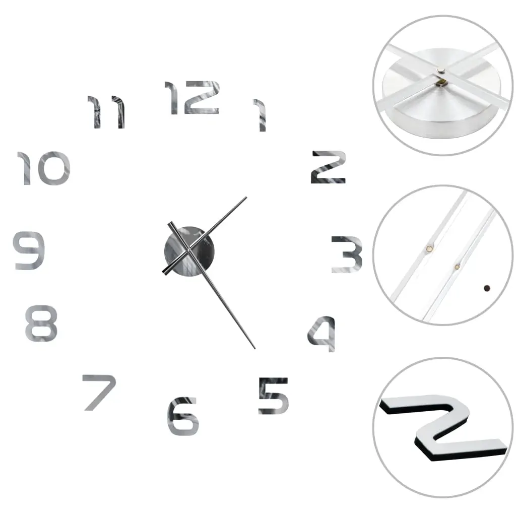 3D Wall Clock Modern Design 100 cm XXL Price