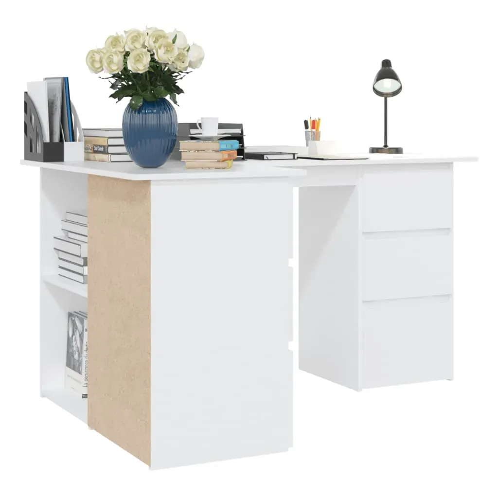 Corner Desk 145x100x76 cm Engineered Wood Price