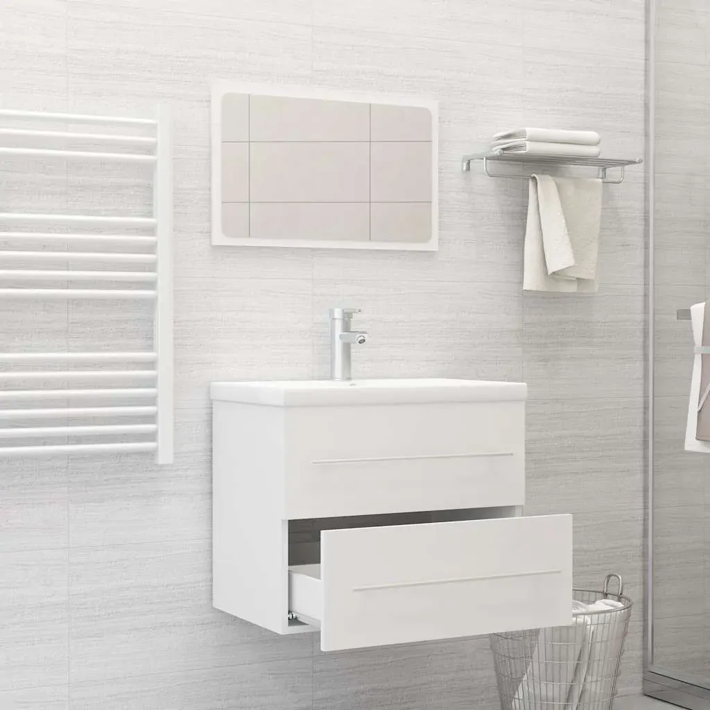 2 Piece Bathroom Furniture Set Engineered Wood Price