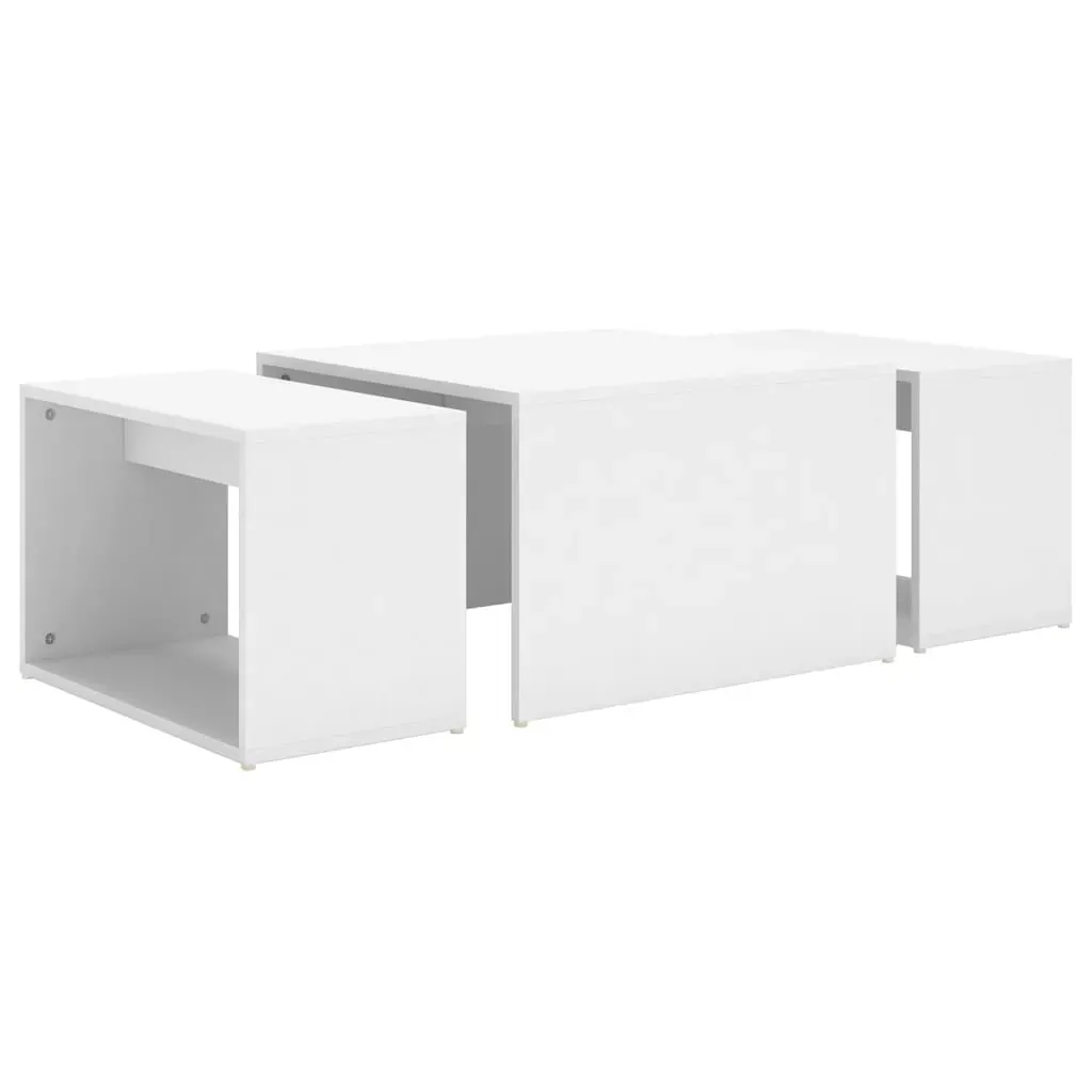 3 Piece Nesting Coffee Table Set 60x60x38 cm Engineered Wood Price