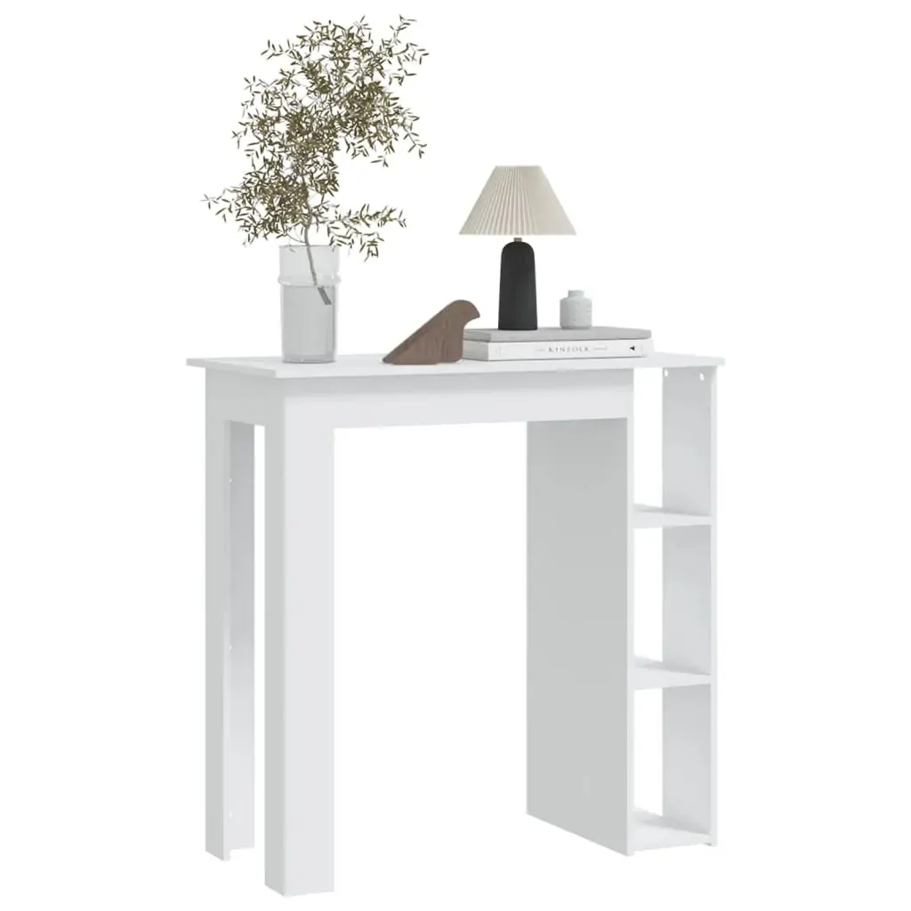 Bar Table with Shelf 102x50x103.5 cm Engineered Wood Price