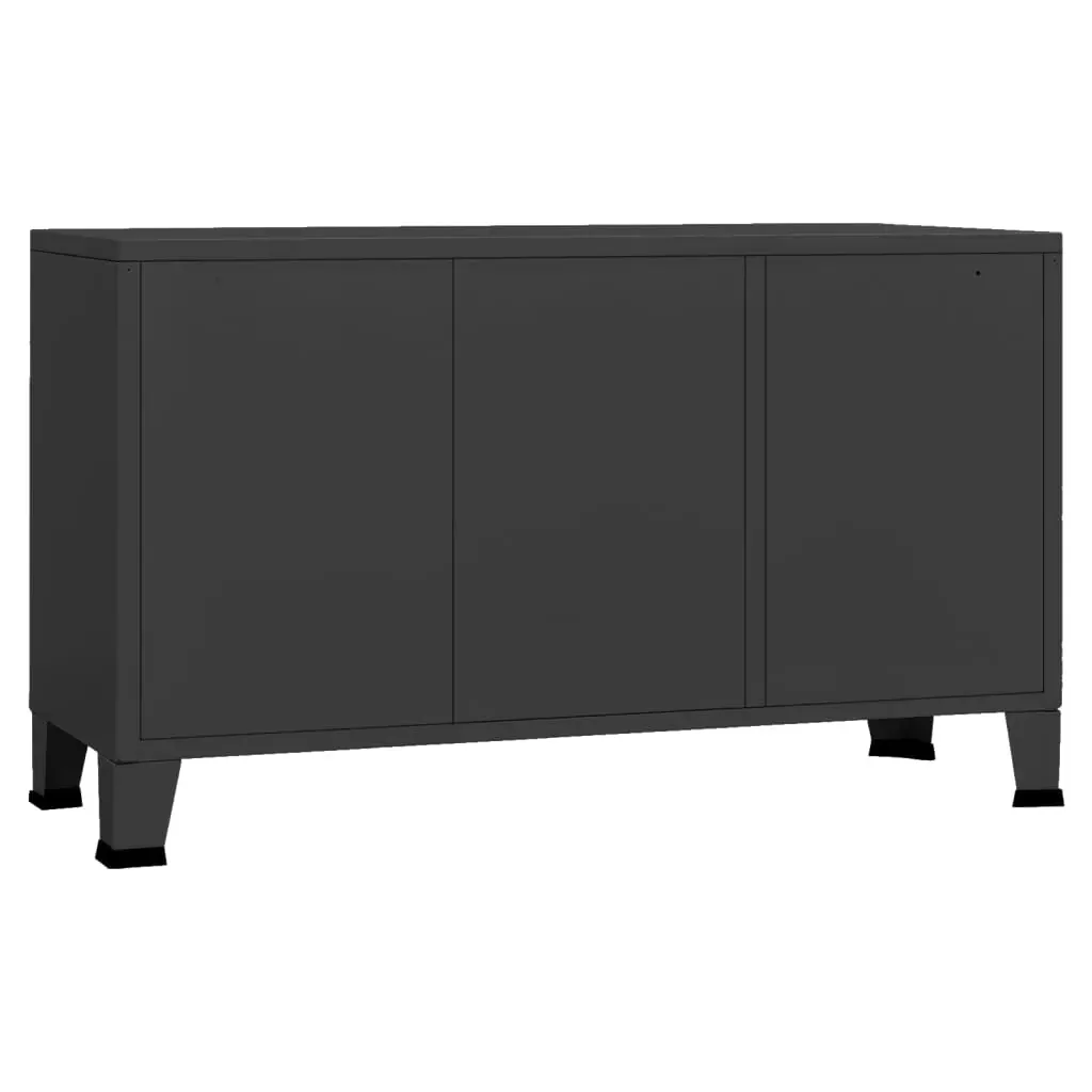 Industrial Sideboard 105x35x62 cm Metal and Glass Price