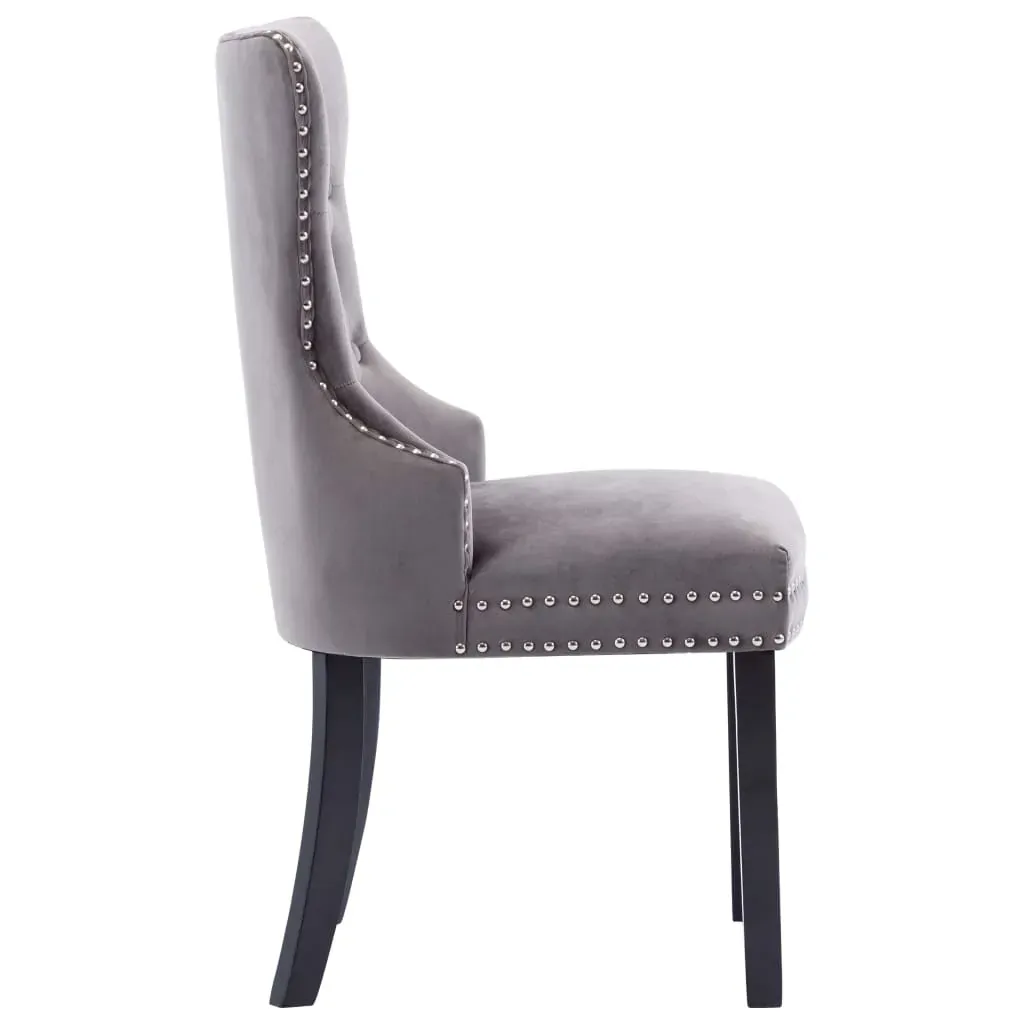 Dining Chairs Grey Velvet Price