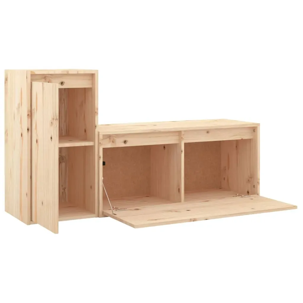 Delavan TV Cabinets 2 pcs Solid Wood Pine Price
