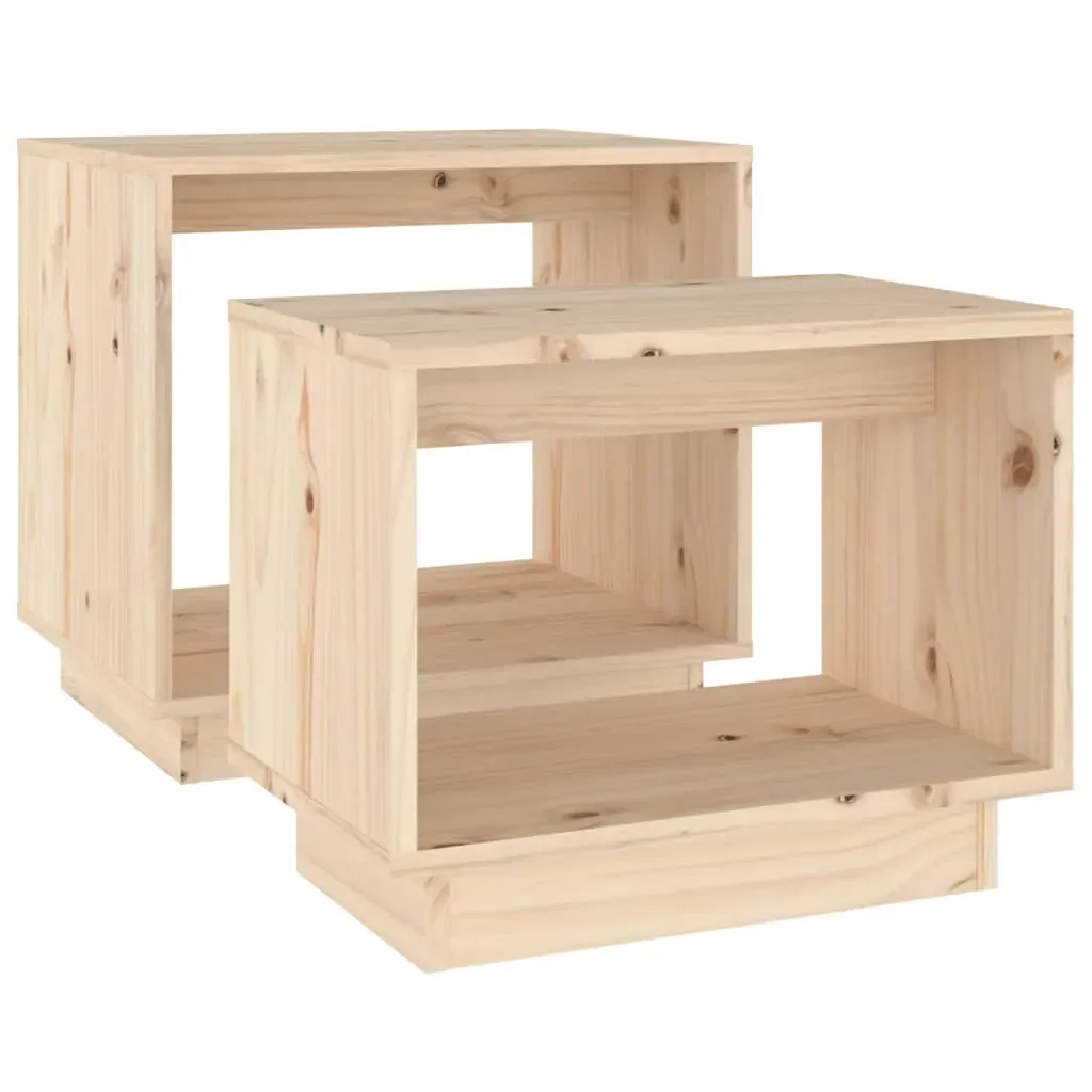 Nesting Coffee Tables 2 pcs Solid Wood Pine Price