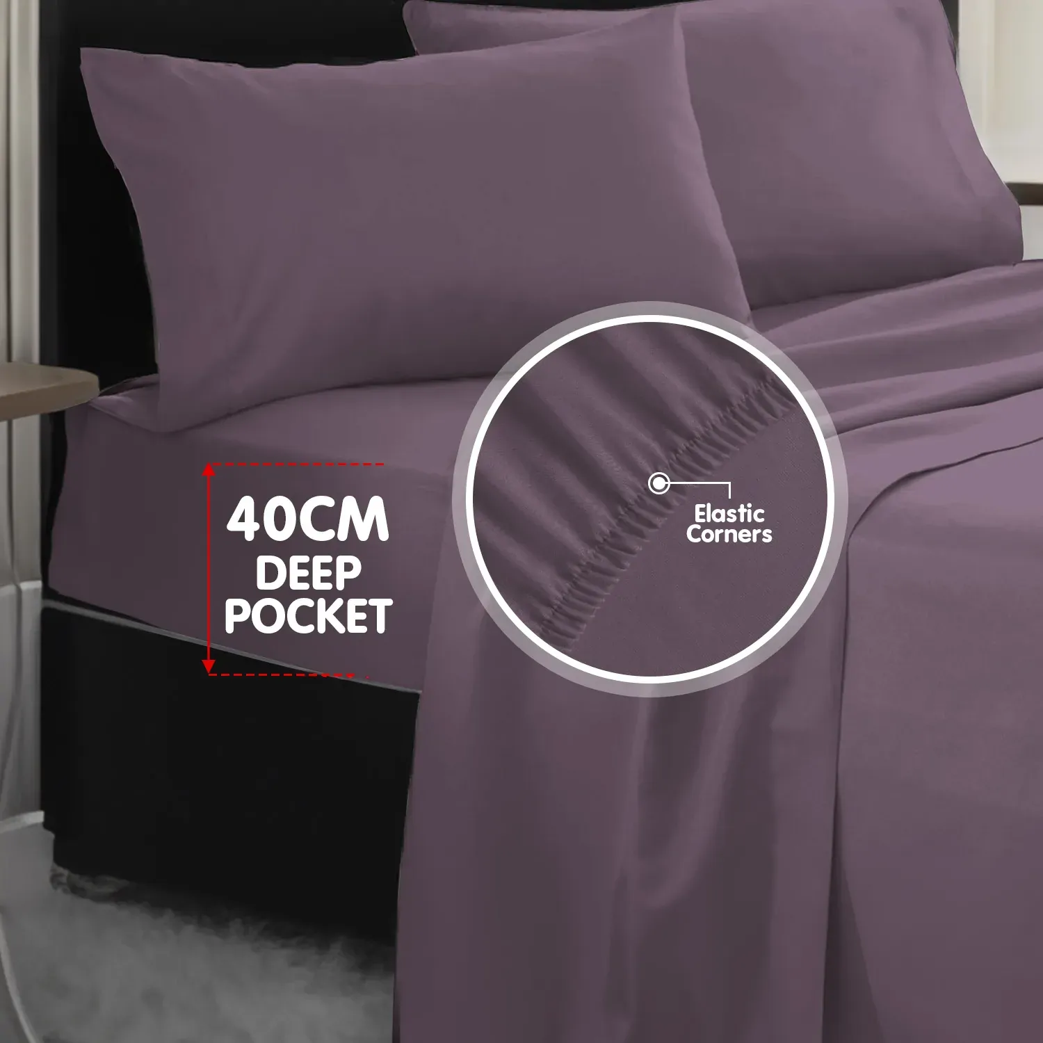 Cotton microfibre 1000TC 4pc King sheet set Price