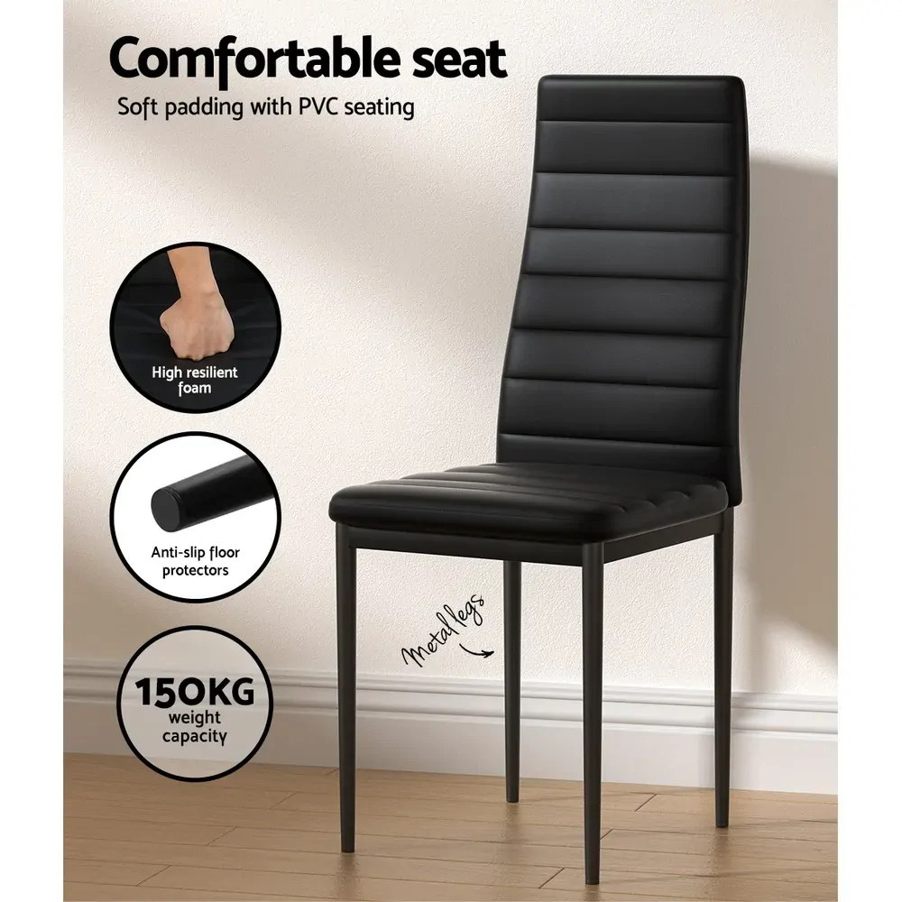 Dining Chairs and Table Dining Set Wooden Top Black Price