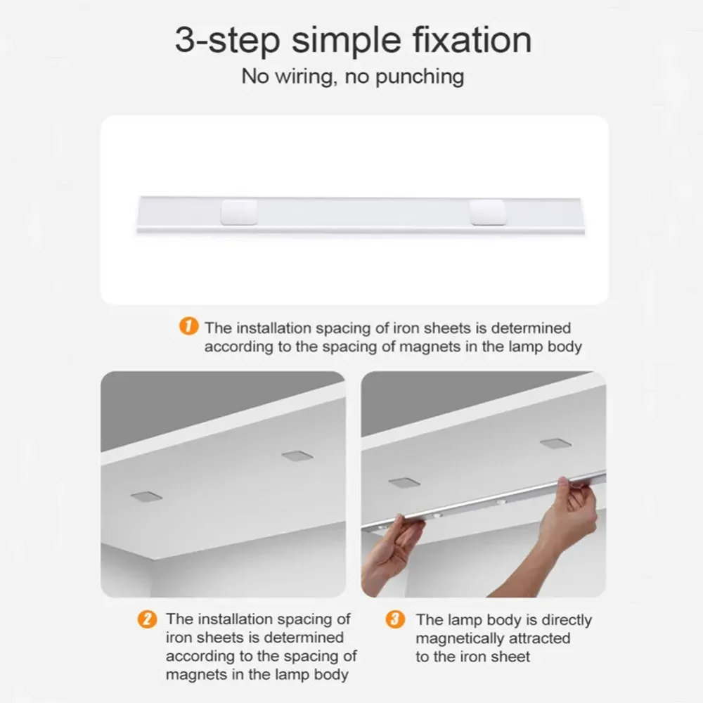Wireless LED Closet Lights Motion Sensor PIR Induction Lamp Cabinet Lighting USB Price