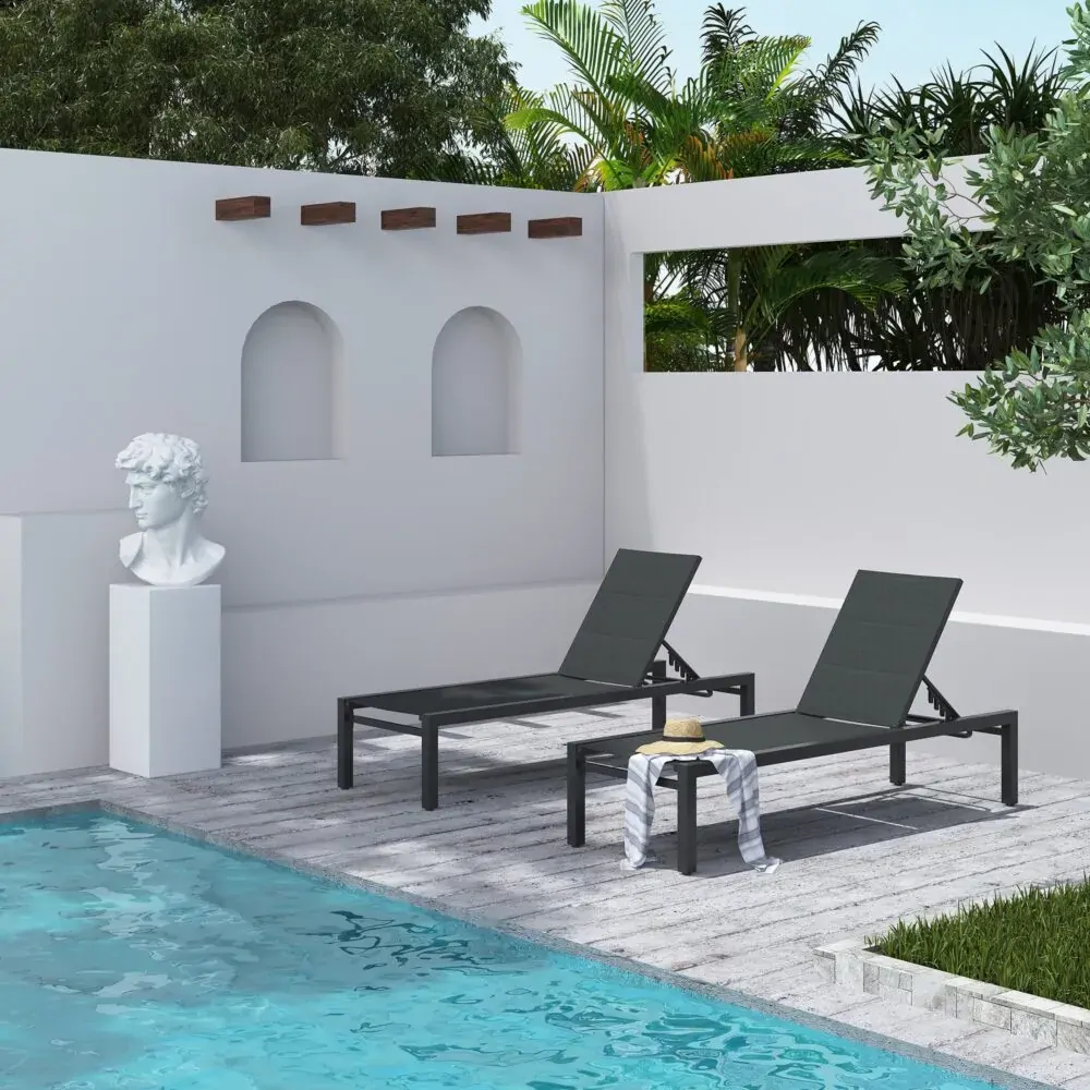 Adjustable Outdoor Sun Lounger in Aluminium Price