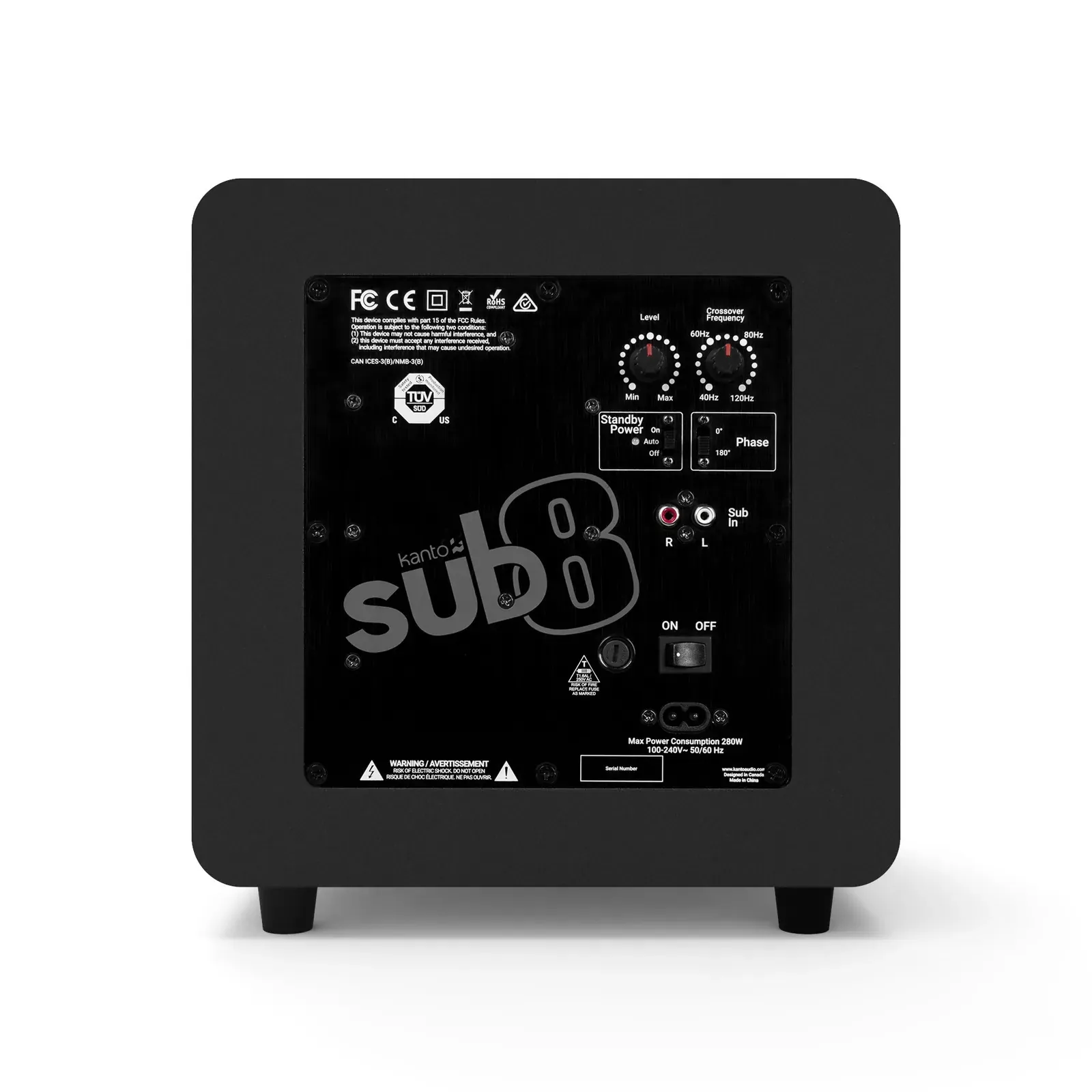 Kanto SUB8 300W 8" Sealed Powered Subwoofer Price