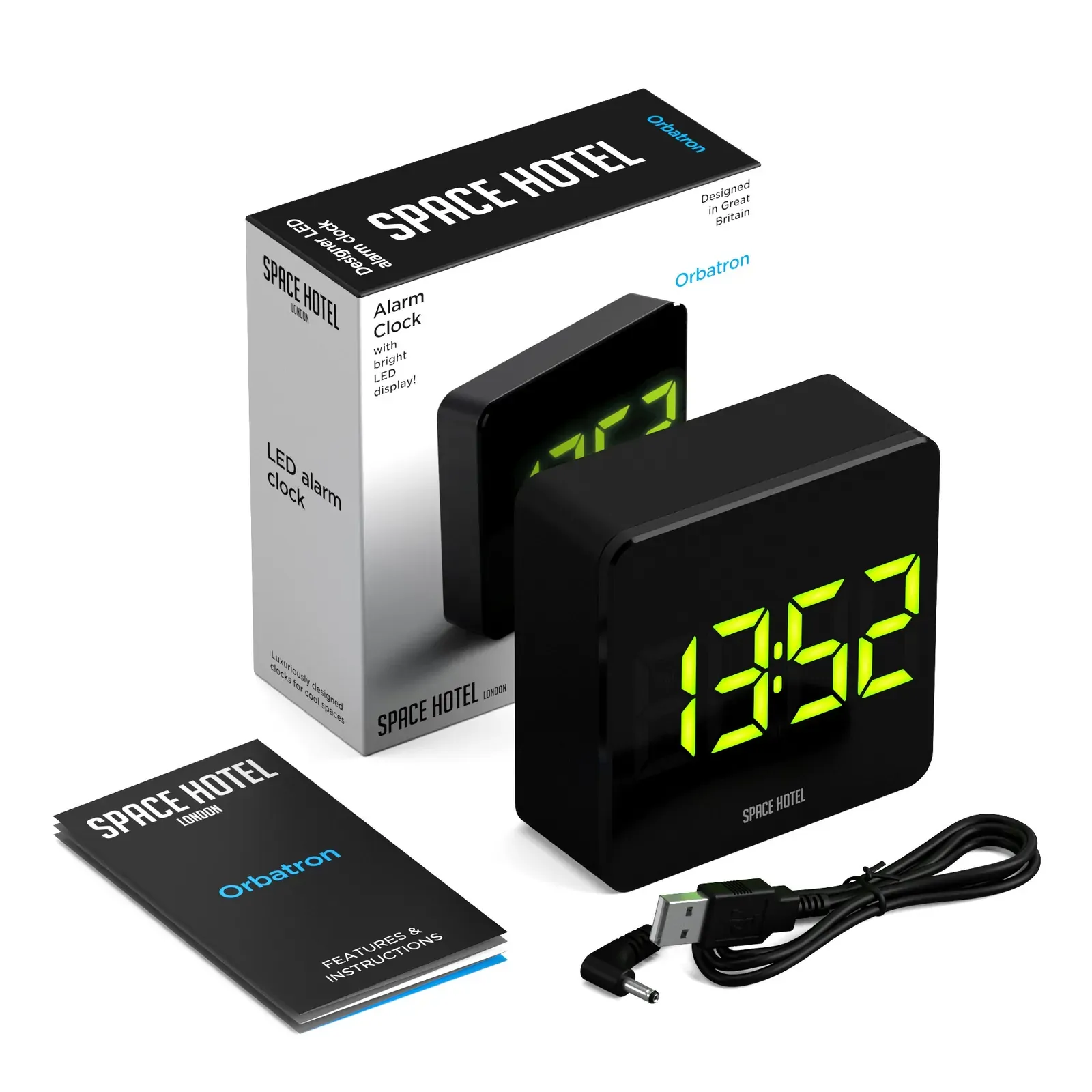 Newgate Space Hotel Orbatron Alarm Clock Black Case Price