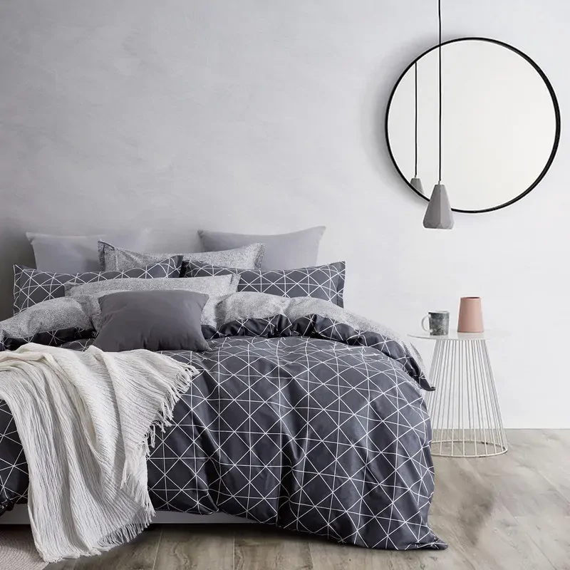 Manhattan 100% cotton reversible quilt cover set Price